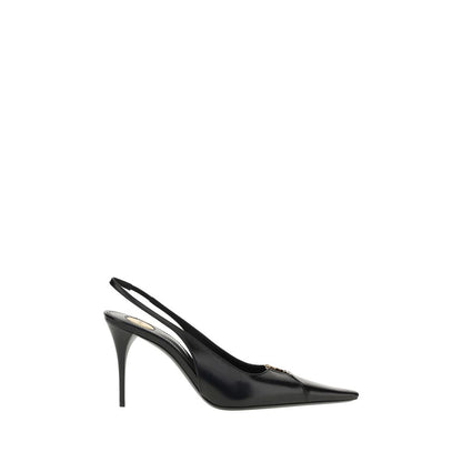 Saint Laurent Black Calf Leather Bos Taurus Pumps