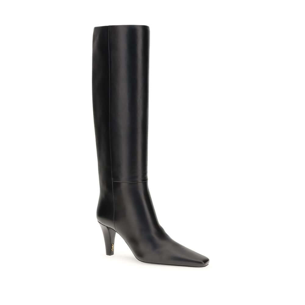 Saint Laurent Black Leather Boots