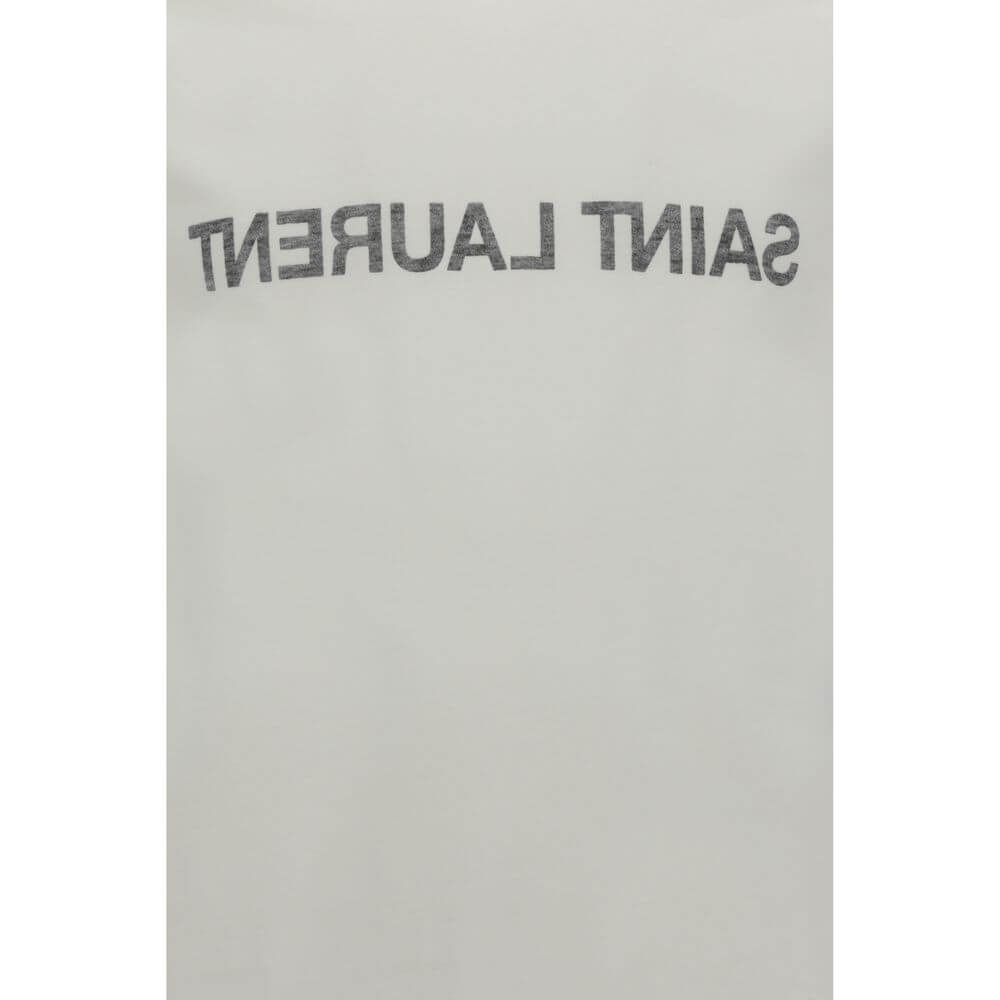 Saint Laurent White Cotton T-Shirt