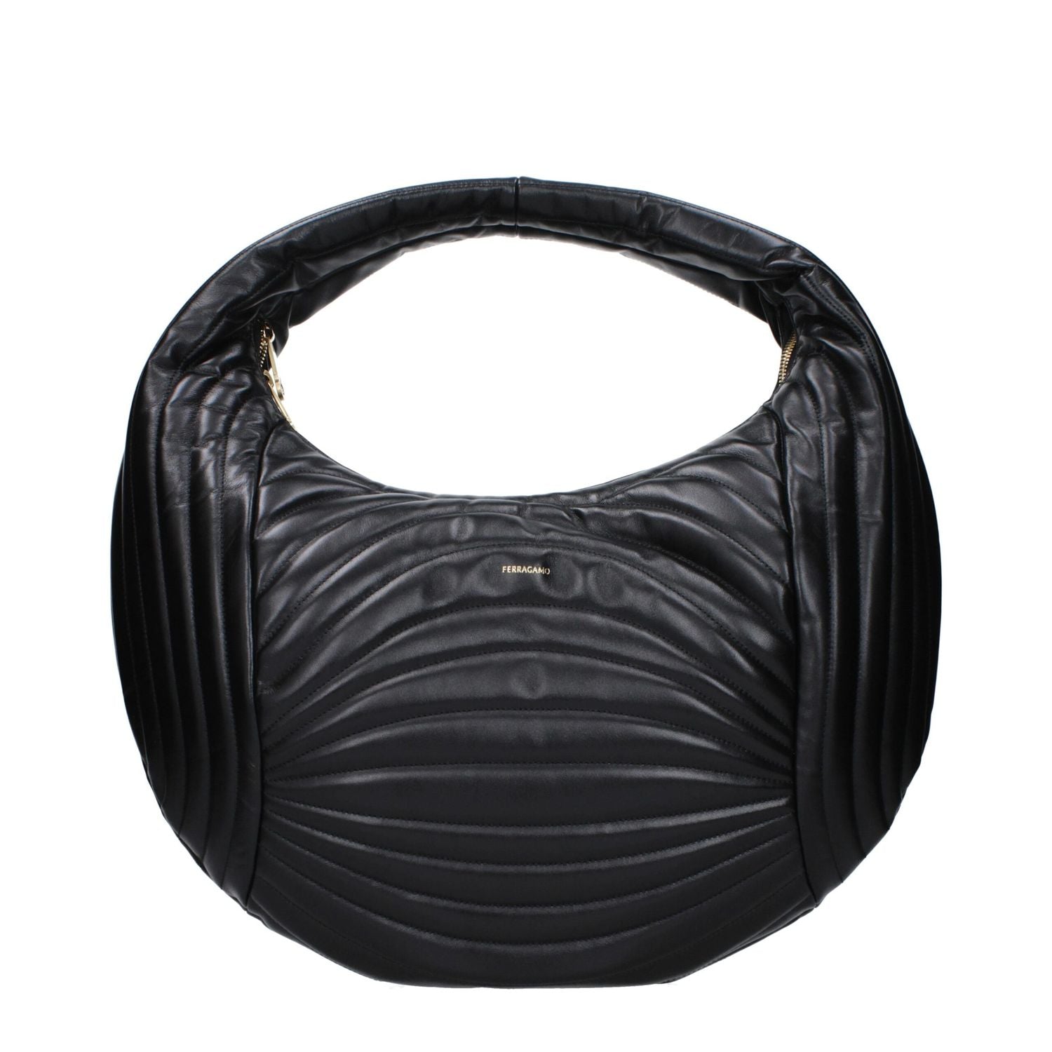 Salvatore Ferragamo Black Leather Handbag