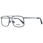 Sandro Gray Men Glasses Frame in metal full-rim aviator style, grey color, demo plastic lenses, includes branded case, size 56-17-140.