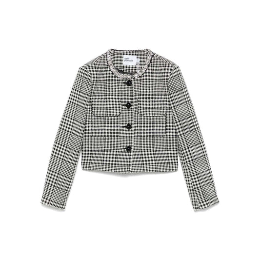 Self-portrait Jackets Black PF25-111JBLACK/WHITE-AI25