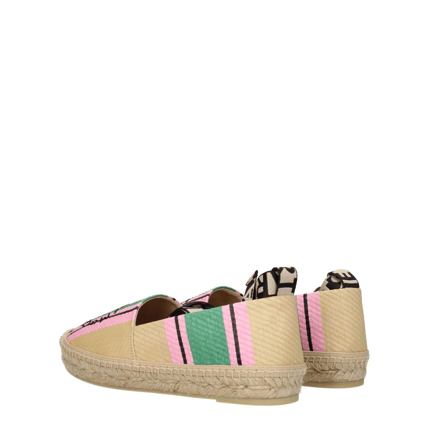 Stella McCartney Multicolor Fabric Espadrilles with self-tie closure and rubber sole, showcasing logo and casual style.