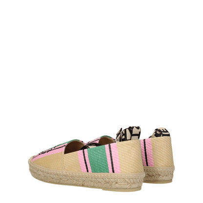 Stella McCartney Multicolor Fabric Espadrilles with self-tie closure and rubber sole, showcasing logo and casual style.