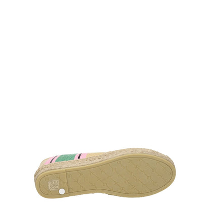 Stella McCartney Multicolor Fabric Espadrilles with rubber sole and round toe, featuring logo detail. Casual style with self-tie closure.