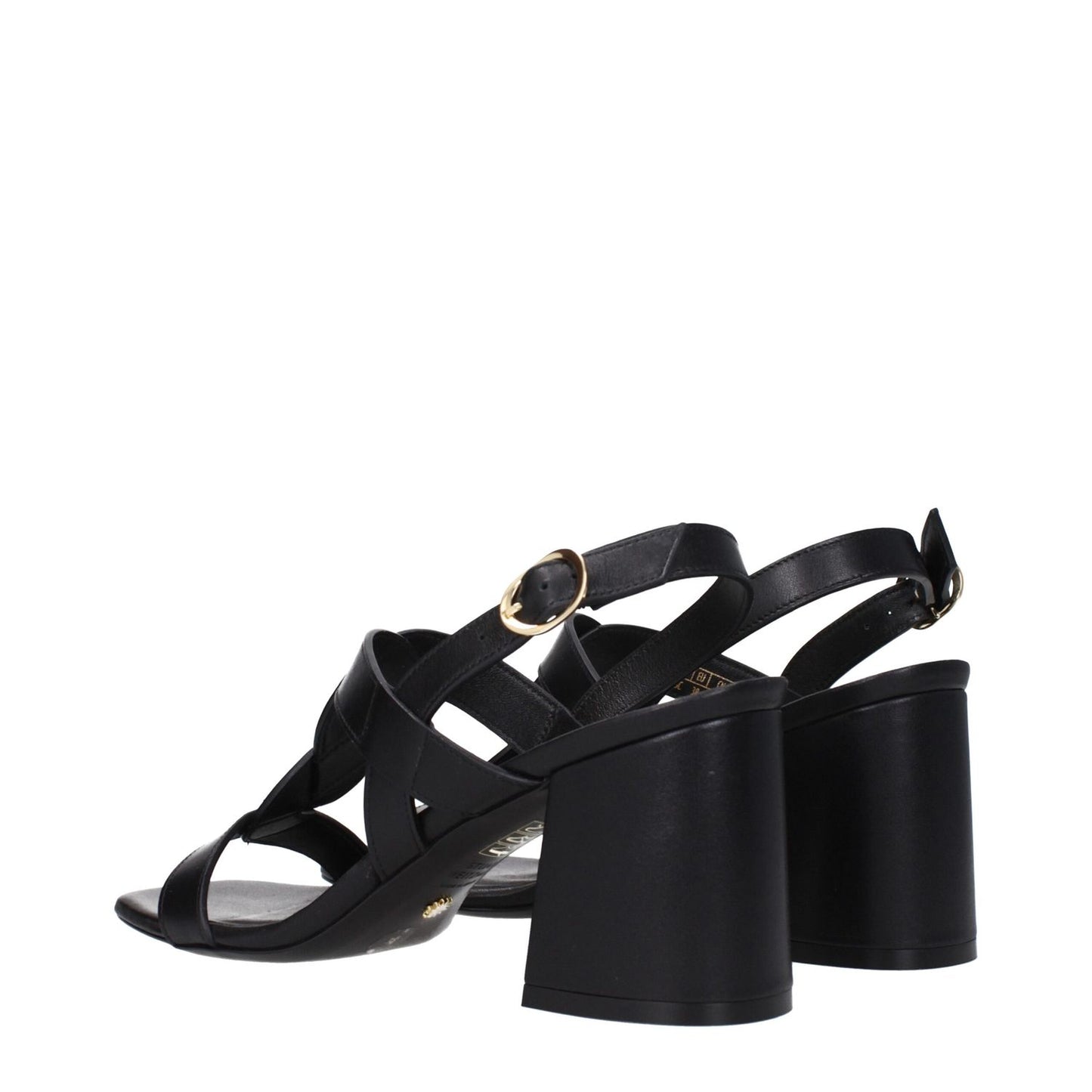 Stuart Weitzman Black Leather Platform Sandals