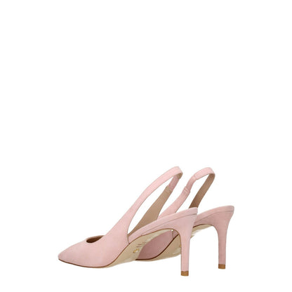 Stuart Weitzman Pink Leather Mid Heel Pumps