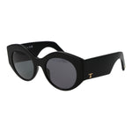 Stylish black sunglasses for ladies, featuring TOD'S MOD. TO0347 5101A design with round lenses and subtle gold detailing.