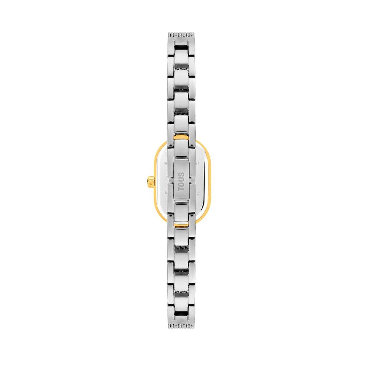 TOUS WATCHES Mod. 3000145300, elegant design in silver and gold, side view showing bracelet detail.