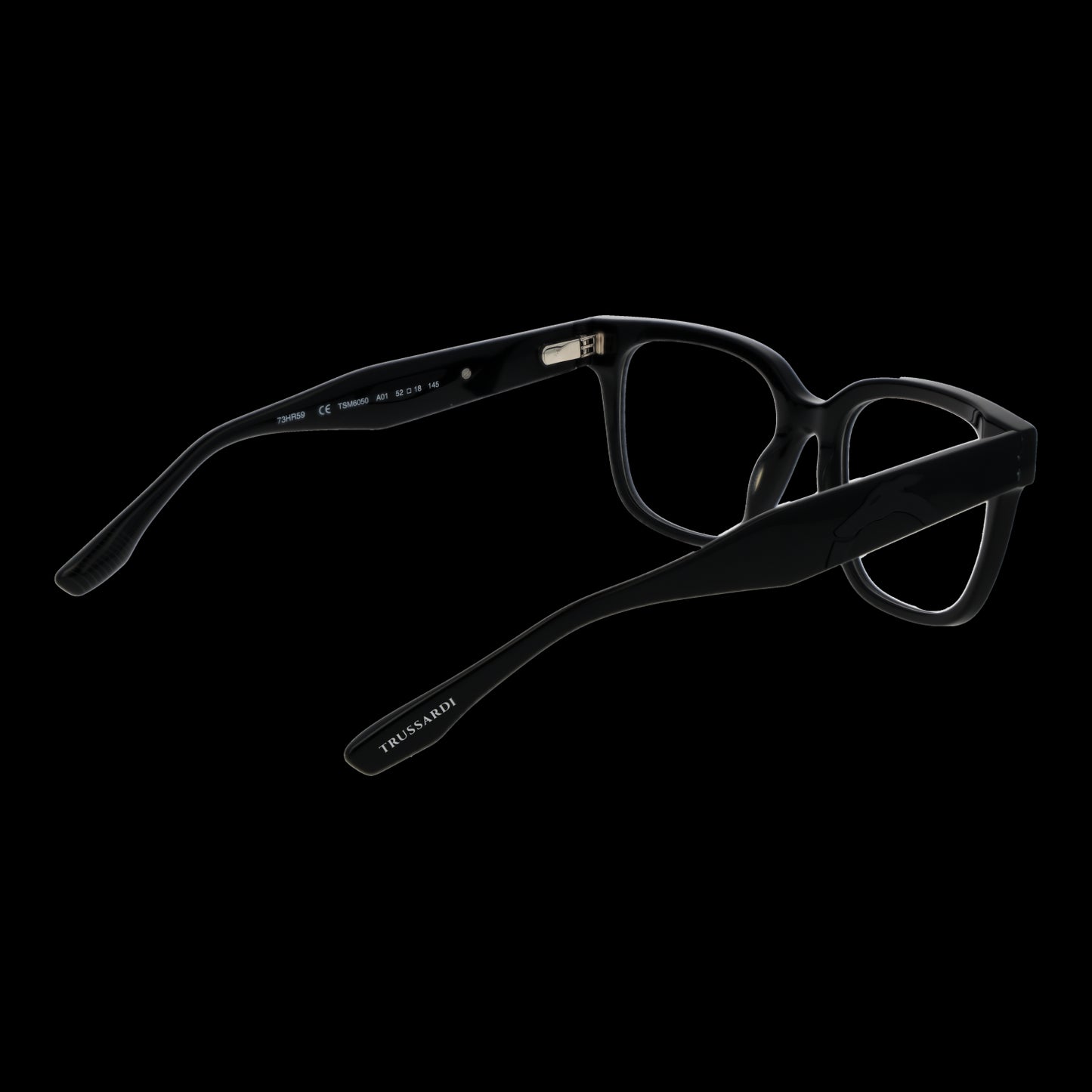 TRUSSARDI MOD. TSM6050 52A01 gent's eyewear frame, black design on dark background