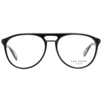 Ted Baker Black Men Glasses Frame, full-rim acetate panto style, size 52-21-140 with demo plastic lenses, black color, no spring hinge.
