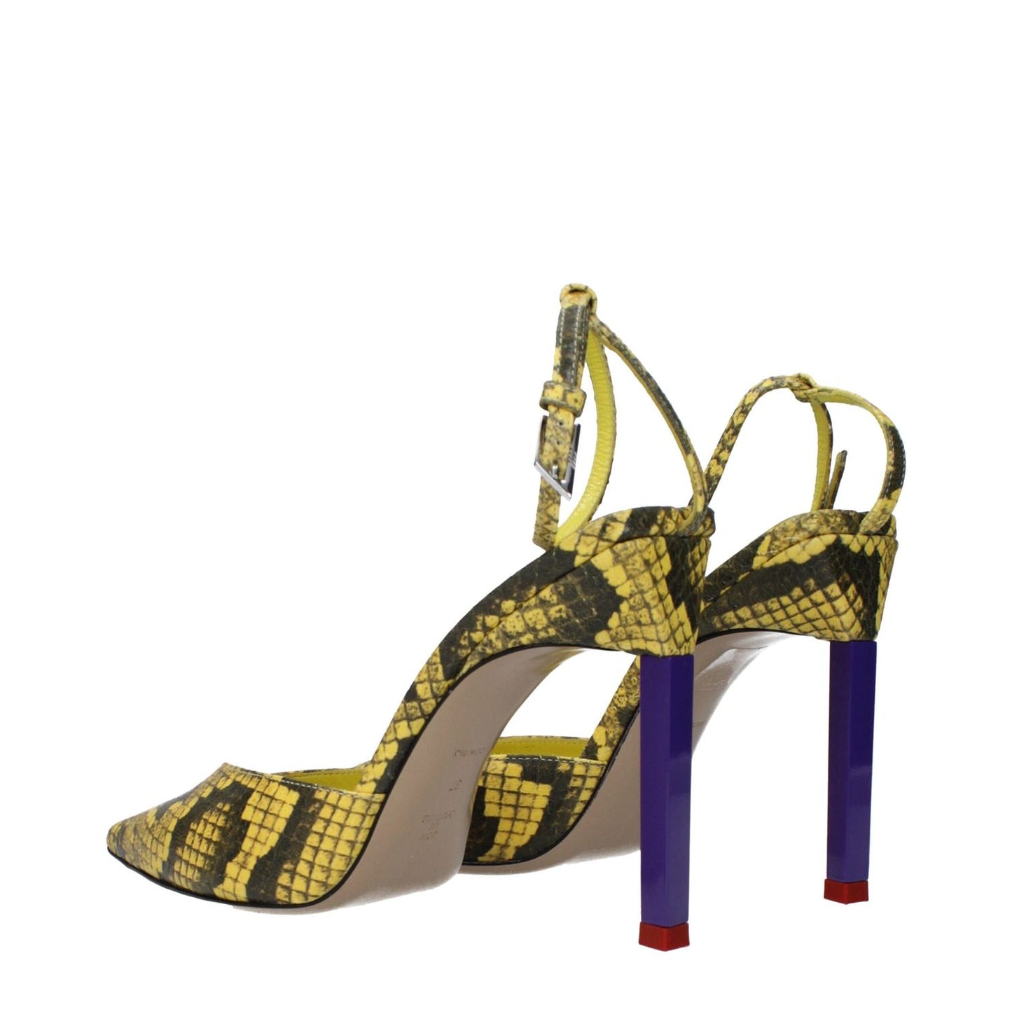 The Attico Yellow Leather High Heel Pumps