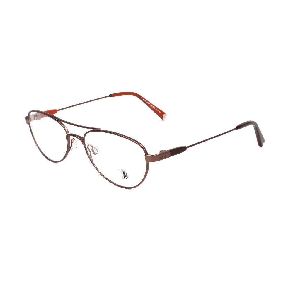 Tod's Brown Metal Frames with matte finish, size 52/17/140 mm, stylish eyewear for men.
