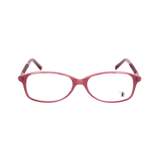 Tod's Red Acetate Frames featuring TO4054068 design with 54/15/140mm measurements, perfect for women's fashion eyewear.