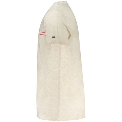 Tommy Hilfiger Beige Cotton Men T-Shirt