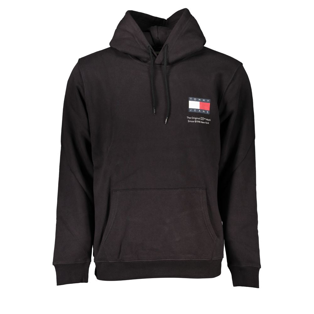 Tommy Hilfiger Black Cotton Men's Sweater Hoodie