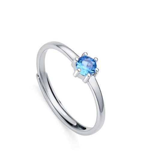 VICEROY JEWELS Mod. 9115A015-33 lady's silver ring with blue gemstone, quartz movement, 3 ATM water resistance, official box packaging