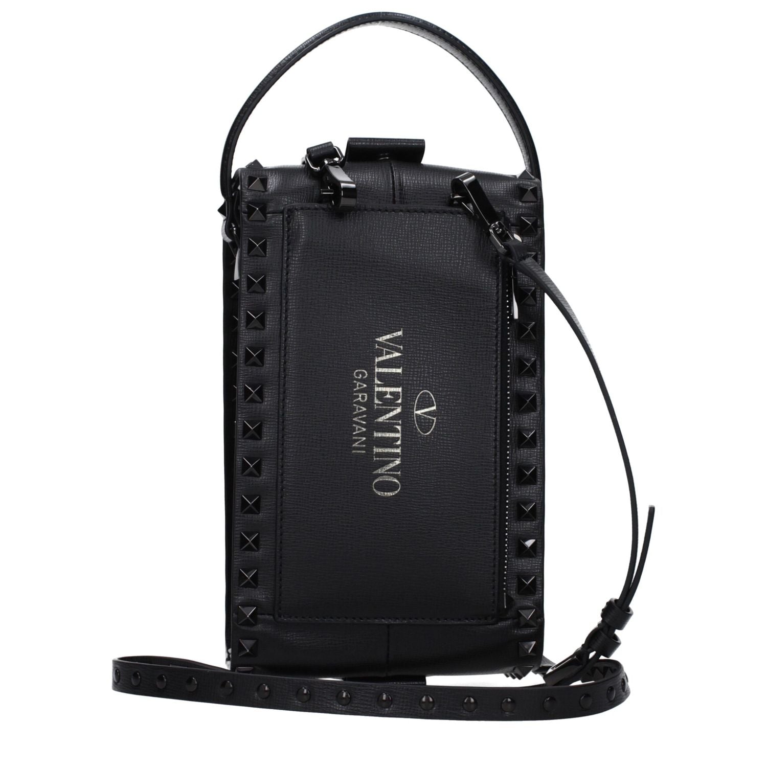 Valentino Garavani Black Leather Clutch Bag