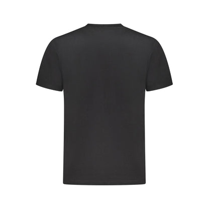 Back view of Vans Black Cotton T-Shirt, short sleeve, classic fit with crew neck and logo print.
