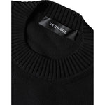 Versace Black Medusa Embroidery Crew Neck Pullover Sweater TSH86764-46