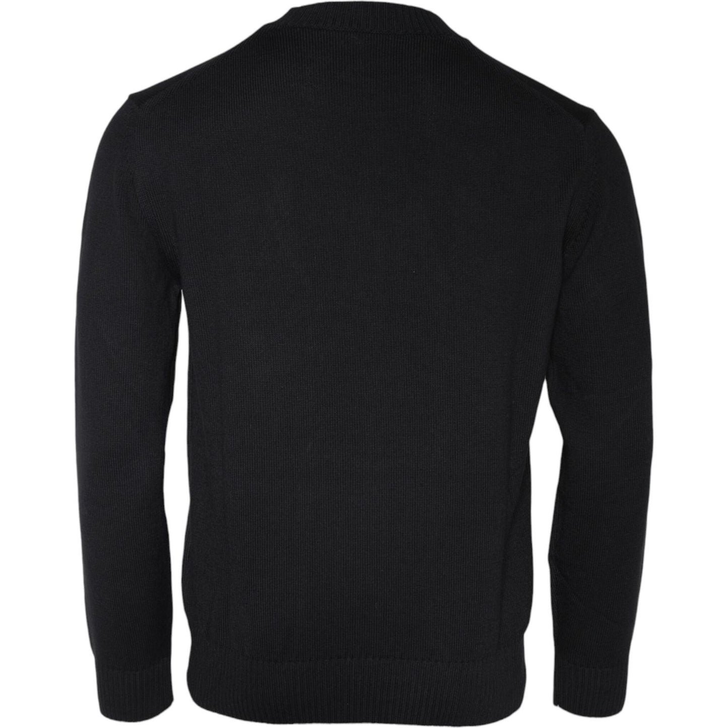 Versace Black Medusa Embroidery Crew Neck Pullover Sweater TSH86764-46