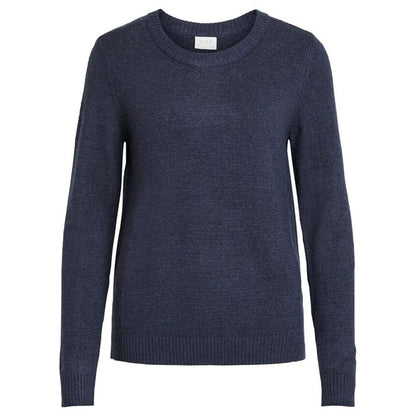 Vila Clothes Blue Viscose Sweatshirt