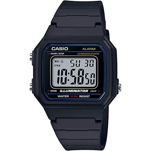 CASIO TIMELESS COLLECTION Mod. SPORT ILLUMINATOR WR 50M, ALARM, CHRONOGRAPH - BLACK W-217H-1AVDF