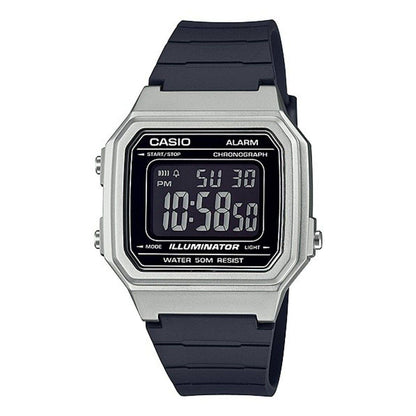 CASIO TIMELESS COLLECTION Mod. SPORT ILLUMINATOR WR 50M. ALARM. CHRONOGRAPH - SILVER - METAL SERIE WATCHES