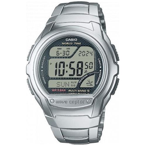 CASIO WAVE CEPTOR - WORLD TIME. RADIO CONTROLLED. Radio signal receiver (EU. USA. Japan) WV-58RD-1AEF