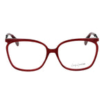 Yohji Yamamoto Red Women Glasses Frame with full-rim square style, 58-16-145 size, metal & plastic material, suitable for demo lenses.