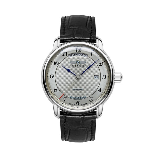 ZEPPELIN WATCHES Mod. 8562-4 with black leather strap on white background