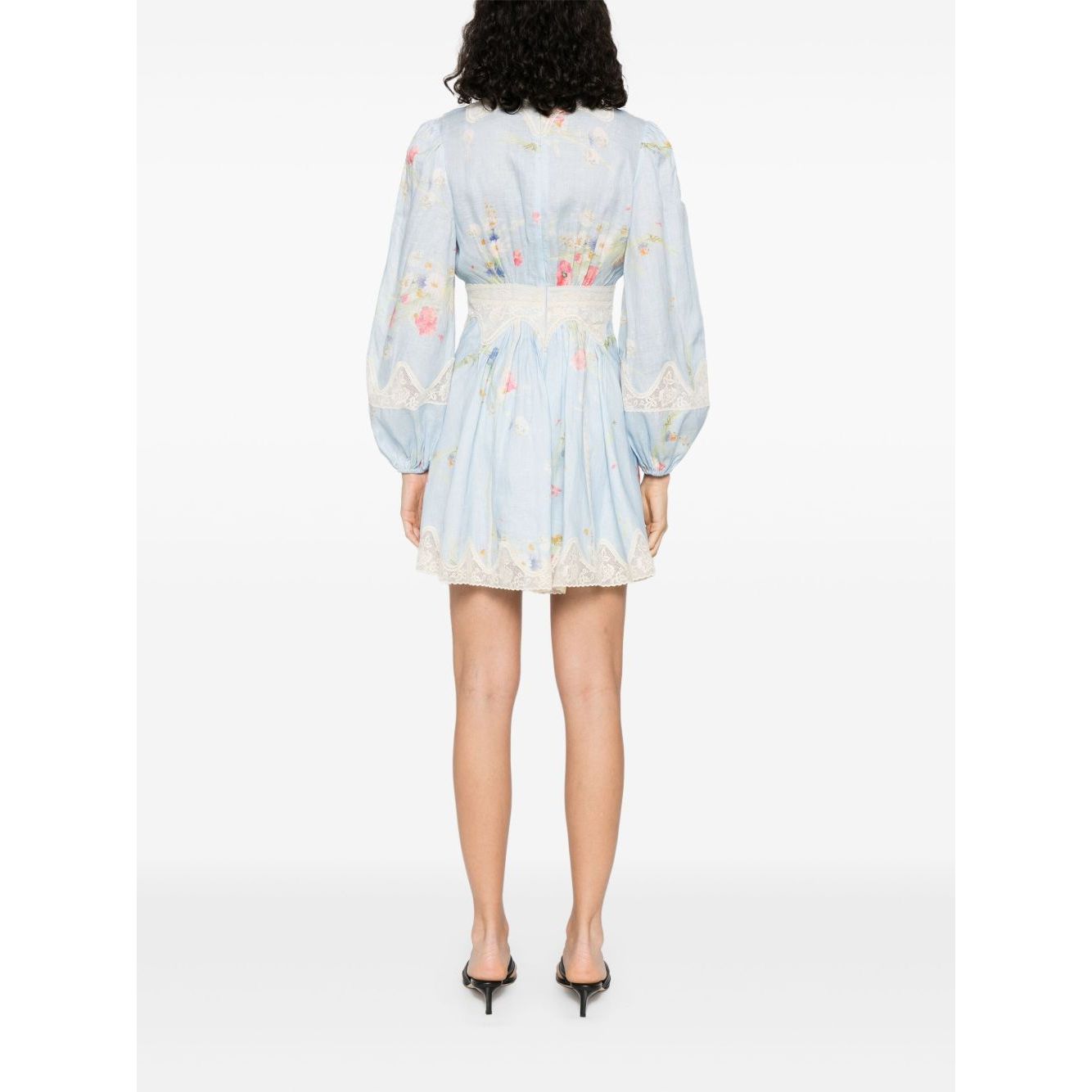 Zimmermann Lucky plunging lace mini dress
