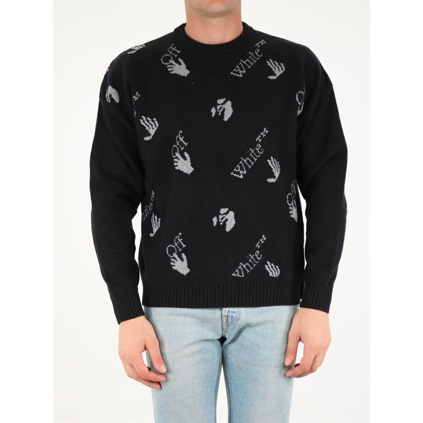 سترة رجالية من Off-White c/o Virgil Abloh تحمل شعار Crewneck للرجال