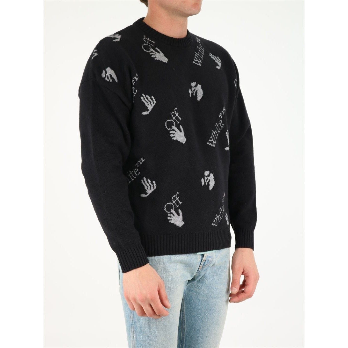 سترة رجالية من Off-White c/o Virgil Abloh تحمل شعار Crewneck للرجال