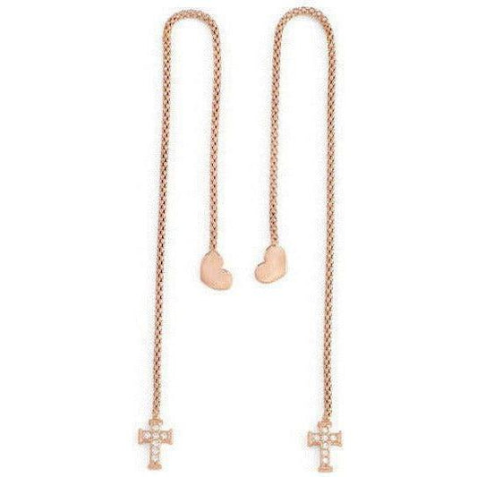 AMEN Mod. CUORE CROCE CRISTALLI ROSE GOLD OABR2